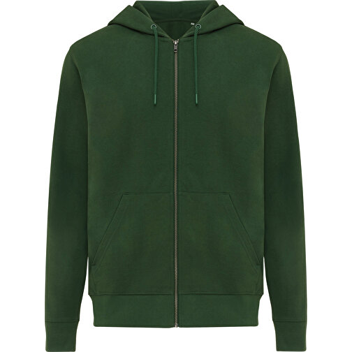 Iqoniq Abisko Zip-Kapuzenpullover Aus Recycelter Baumwolle, Forest Green , forest green, 50% recycelte und 50% biologische Baumwolle, XXS, 61,00cm x 1,00cm x 47,00cm (Länge x Höhe x Breite), Bild 1