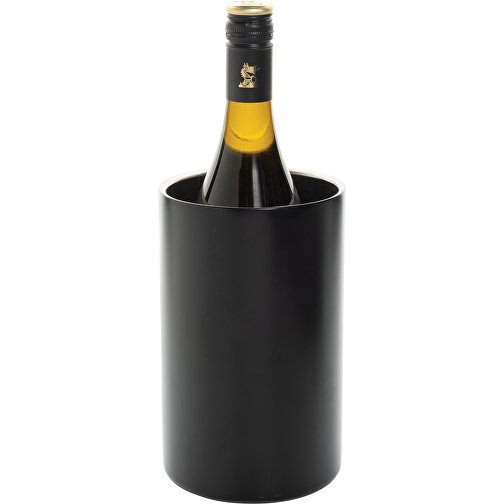 Vino Weinkühler Aus RCS-zertifiziert Recyc. Stainless-Steel, Schwarz , schwarz, Rostfreier Stahl - recycelt, 19,50cm (Höhe), Bild 1