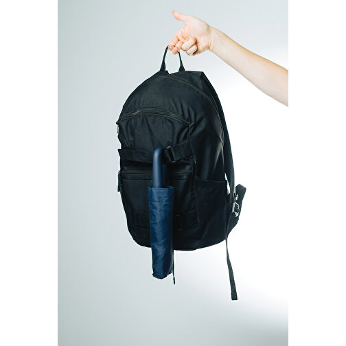 Yara 21“ AWARE™ RPET Regenschirm Mit Karabiner, Navy Blau , navy blau, PET - recycelt,Fiberglas, 64,00cm (Höhe), Bild 7