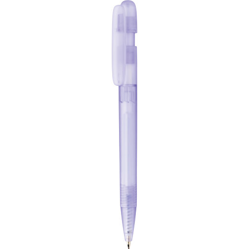 Devin Transparenter Stift Aus GRS Zertifiziertem RABS, Lila , lila, ABS - recycelt, 14,00cm (Höhe), Bild 1