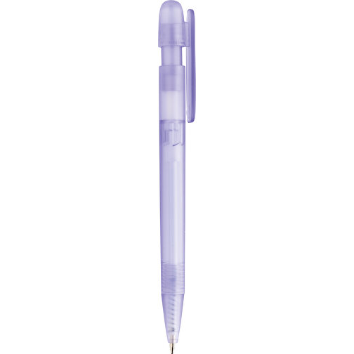 Devin Transparenter Stift Aus GRS Zertifiziertem RABS, Lila , lila, ABS - recycelt, 14,00cm (Höhe), Bild 5