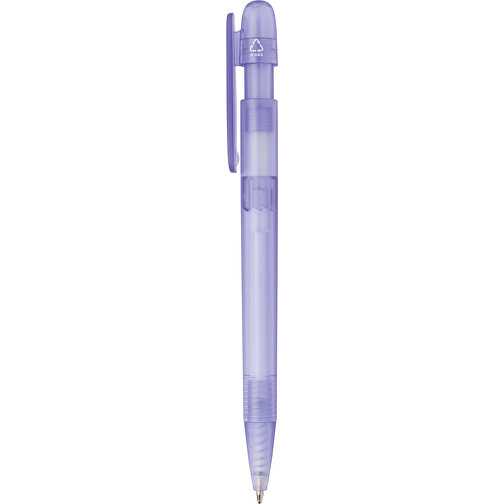 Devin Transparenter Stift Aus GRS Zertifiziertem RABS, Lila , lila, ABS - recycelt, 14,00cm (Höhe), Bild 6