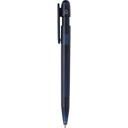 Stylo transparent Devin en rABS certifié GRS, bleu marine, Image 6