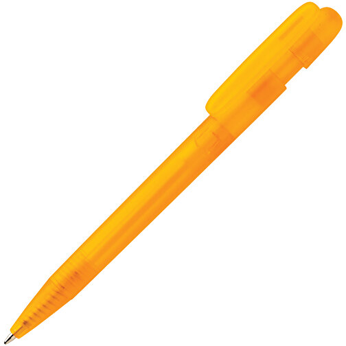 Devin Transparenter Stift Aus GRS Zertifiziertem RABS, Orange , orange, ABS - recycelt, 14,00cm (Höhe), Bild 2