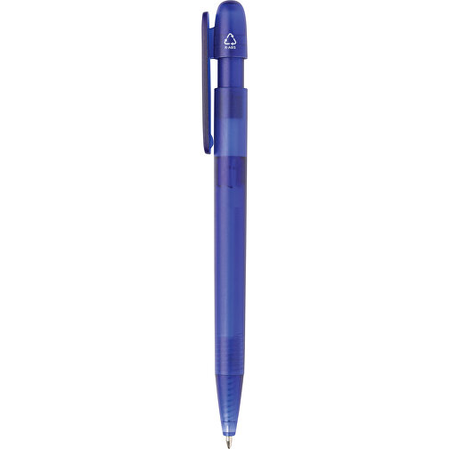 Devin Transparenter Stift Aus GRS Zertifiziertem RABS, Blau , blau, ABS - recycelt, 14,00cm (Höhe), Bild 6