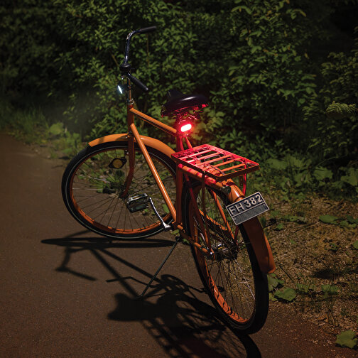 Lumino USB Fahrradlicht-Set Aus RCS Recyceltem Kunststoff, Schwarz , schwarz, ABS - recycelt,TPR, 5,50cm x 2,70cm x 4,30cm (Länge x Höhe x Breite), Bild 12