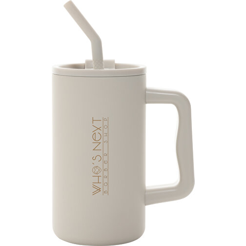 Vaso cubo de acero reciclado RCS 800 ml, beige, Imagen 7