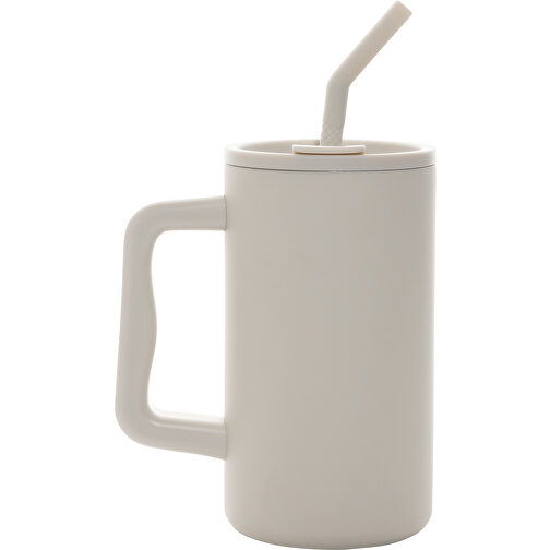 Kubmugg tillverkad av RCS-återvunnet stål 800 ml, beige, Bild 4