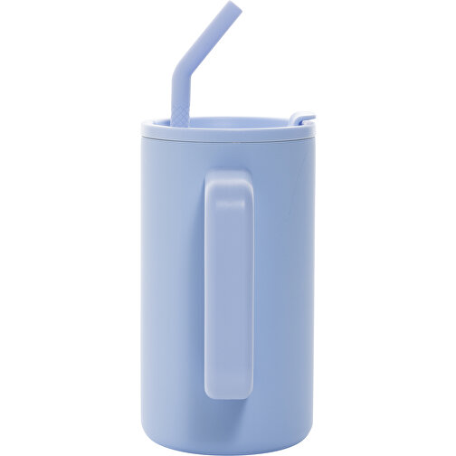 Bicchiere cubo in acciaio riciclato RCS da 800 ml, azzurro, Immagine 5