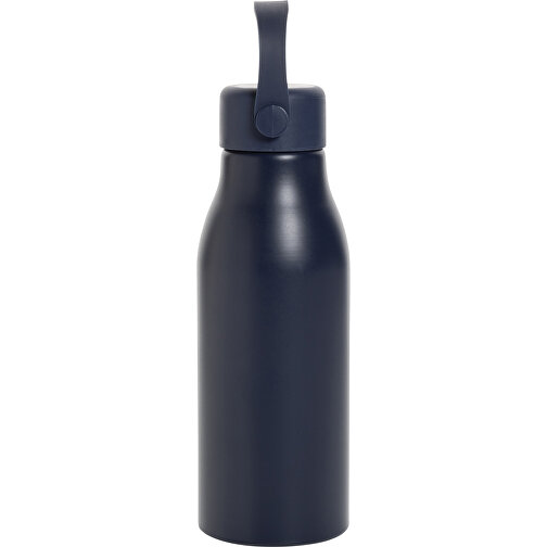 Pluto Flasche Aus RCS-zertifiziert Recyceltem Alu 680ml, Navy Blau , navy blau, Aluminium - recycelt,PP, 21,30cm x 7,30cm x 7,30cm (Länge x Höhe x Breite), Bild 3