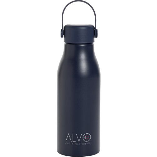 Pluto Flasche Aus RCS-zertifiziert Recyceltem Alu 680ml, Navy Blau , navy blau, Aluminium - recycelt,PP, 21,30cm x 7,30cm x 7,30cm (Länge x Höhe x Breite), Bild 5