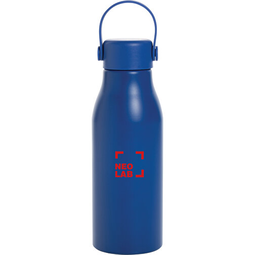 Pluto Flasche Aus RCS-zertifiziert Recyceltem Alu 680ml, Königsblau , Königsblau, Aluminium - recycelt,PP, 21,30cm x 7,30cm x 7,30cm (Länge x Höhe x Breite), Bild 5