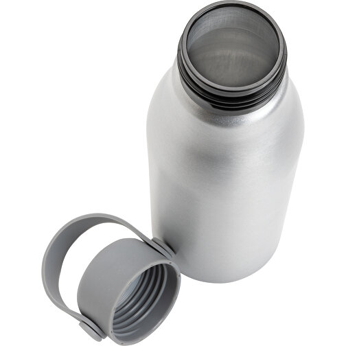 Botella Pluto de aluminio reciclado con certificado RCS 680 ml, plateada, Imagen 4