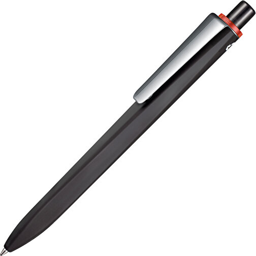 Kugelschreiber RIDGE RECYCLED SOFT M , Ritter-Pen, schwarz / rot, ABS u. Metall, , Bild 2