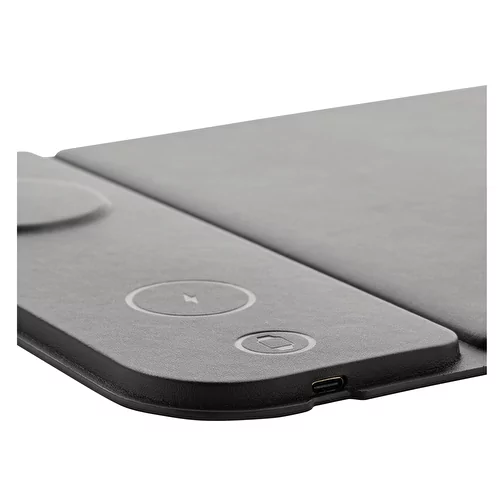 Tapis de souris rechargeable Swiss Peak 15W 3-en-1 en PU recyclé RCS, noir, Image 4