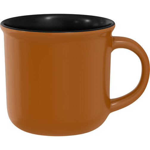 Camp Aussen Farbig Innen Schwarz 320ml , braun / schwarz, New Bone China Porzellan, 8,00cm x 12,00cm (Höhe x Breite), Bild 1