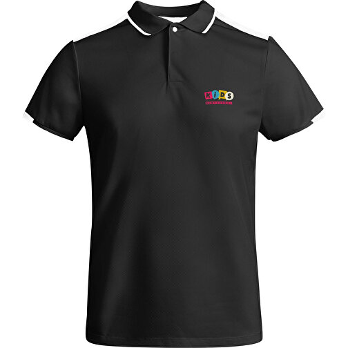 Tamil Sport Poloshirt Für Kinder , schwarz, Piqué Strick mit Cool Fit Finish 50% Recyceltes Polyester, 50% Polyester, 140 g/m2, 4, , Bild 2