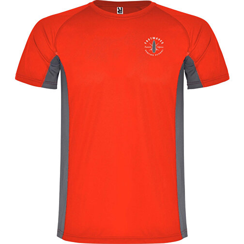 Shanghai Sport T-Shirt Für Kinder , rot / dark lead, Mesh mit Cool Fit Finish 100% Polyester, 140 g/m2, Contrast fabric, Mesh mit Cool Fit Finish 100% Polyester, 140 g/m2, 12, , Bild 2