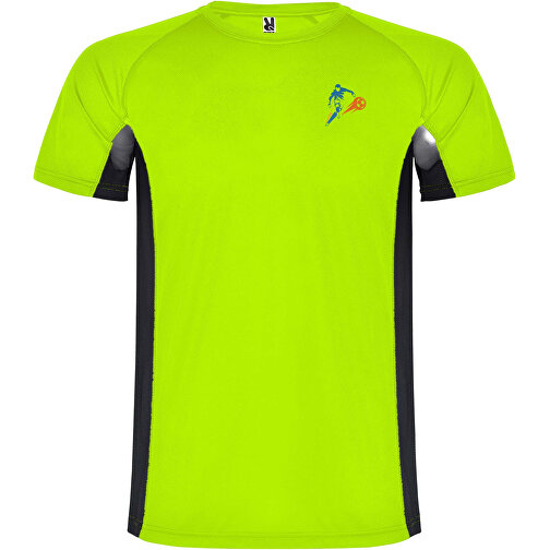 Shanghai Sport T-Shirt Für Kinder , fluor green / schwarz, Mesh mit Cool Fit Finish 100% Polyester, 140 g/m2, Contrast fabric, Mesh mit Cool Fit Finish 100% Polyester, 140 g/m2, 8, , Bild 2