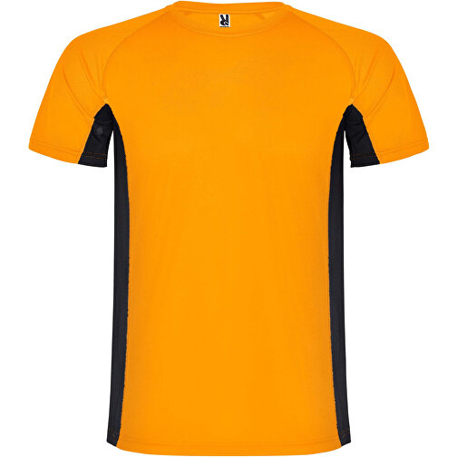 Shanghai Sport T-Shirt Für Kinder , fluor orange / schwarz, Mesh mit Cool Fit Finish 100% Polyester, 140 g/m2, Contrast fabric, Mesh mit Cool Fit Finish 100% Polyester, 140 g/m2, 12, , Bild 1