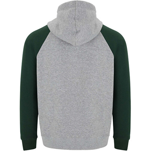 Badet Zweifarbiger Kapuzenpullover Für Kinder , heather grau / dunkelgrün, Gebürsteter Sweatshirt Strick 50% Baumwolle, 50% Polyester, 280 g/m2, 9/10, , Bild 3