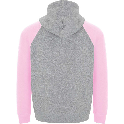 Badet Zweifarbiger Kapuzenpullover Für Kinder , heather grau / hellrosa, Gebürsteter Sweatshirt Strick 50% Baumwolle, 50% Polyester, 280 g/m2, 7/8, , Bild 3