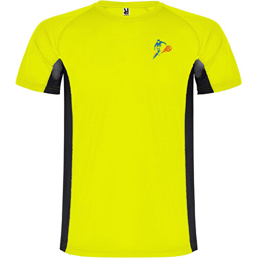 Shanghai Sport T-Shirt Für Kinder , fluor yellow / schwarz, Mesh mit Cool Fit Finish 100% Polyester, 140 g/m2, Contrast fabric, Mesh mit Cool Fit Finish 100% Polyester, 140 g/m2, 4, , Bild 2