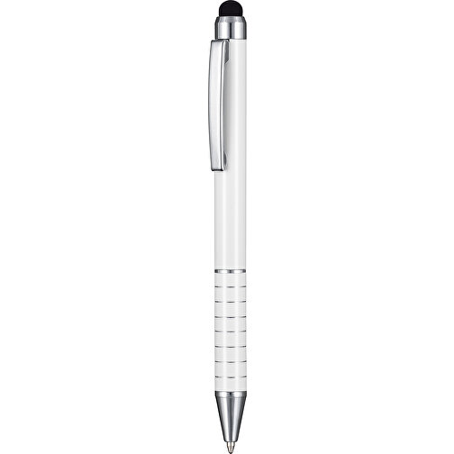 Kugelschreiber TOUCHPEN WEISS , weiß, Aluminium, 12,60cm (Länge), Bild 1