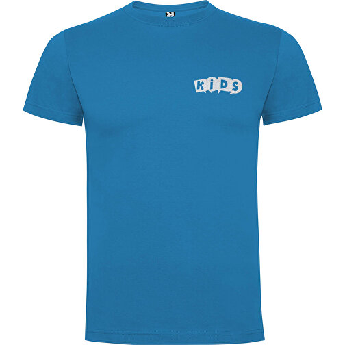 Dogo Premium T-Shirt Für Kinder , ozeanblau, Single jersey Strick 100% Baumwolle, 165 g/m2, 7/8, , Bild 2