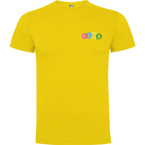 Dogo Premium T-Shirt Für Kinder , gelb, Single jersey Strick 100% Baumwolle, 165 g/m2, 9/10, , Bild 2