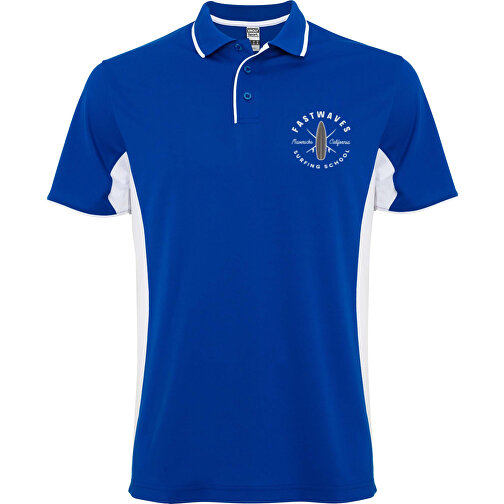 Montmelo Sport Poloshirt Unisex , royalblau / weiß, Piqué Strick mit Cool Fit Finish 100% Polyester, 150 g/m2, 2XL, , Bild 2