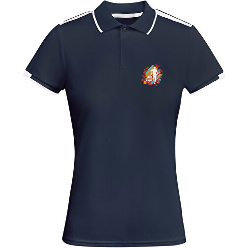 Tamil Sport Poloshirt Für Damen , navy blue / weiß, Piqué Strick mit Cool Fit Finish 50% Recyceltes Polyester, 50% Polyester, 140 g/m2, XL, , Bild 2