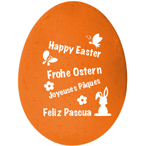 Happy Egg Frohe Ostern - Orange , orange, 5,70cm (Höhe), Bild 1