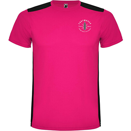 Detroit Sport T-Shirt Für Kinder , fuchsia / schwarz, Mesh mit Cool Fit Finish 100% Polyester, 130 g/m2, Contrast fabric, Mesh mit Cool Fit Finish 100% Polyester, 130 g/m2, 8, , Bild 2