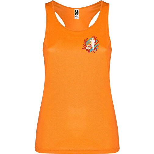 Schura Sport Top Für Damen , fluor orange, Piqué Strick mit Cool Fit Finish 100% Polyester, 140 g/m2, XL, , Bild 1