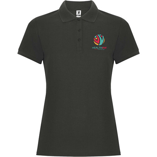 Pegaso Premium Poloshirt Für Damen , dark lead, Piqué Strick 60% Baumwolle, 40% Polyester, 190 g/m2, M, , Bild 2