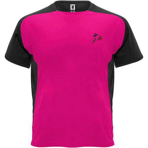 Bugatti T-Shirt Unisex Aus Recyceltem Material , fuchsia / schwarz, Mesh mit Cool Fit Finish 100% Polyester, 140 g/m2, M, , Bild 2