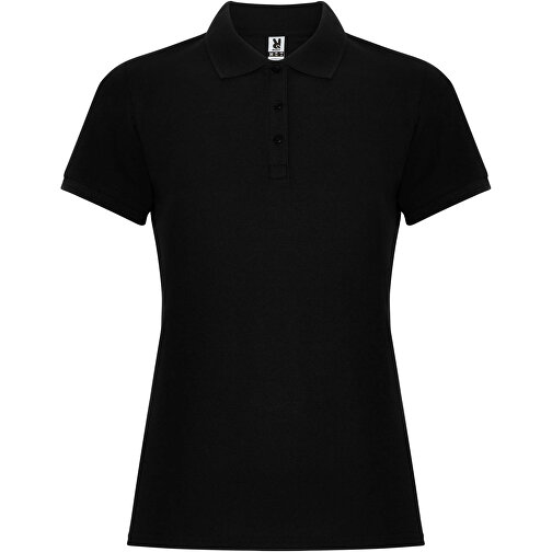 Pegaso Premium Poloshirt Für Damen , schwarz, Piqué Strick 60% Baumwolle, 40% Polyester, 190 g/m2, S, , Bild 1