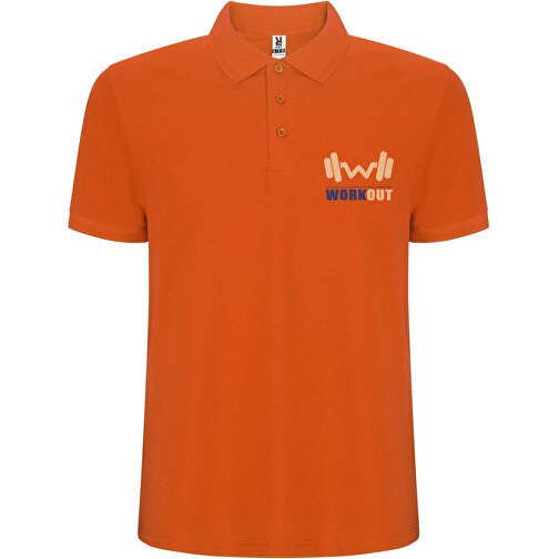 Pegaso Premium Poloshirt Für Herren , orange, Piqué Strick 60% Baumwolle, 40% Polyester, 190 g/m2, 2XL, , Bild 2