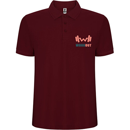 Pegaso Premium Poloshirt Für Herren , garnet, Piqué Strick 60% Baumwolle, 40% Polyester, 190 g/m2, 4XL, , Bild 2