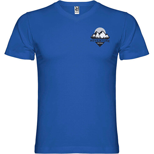 Samoyedo Camiseta de cuello en V para hombre, Imagen 2