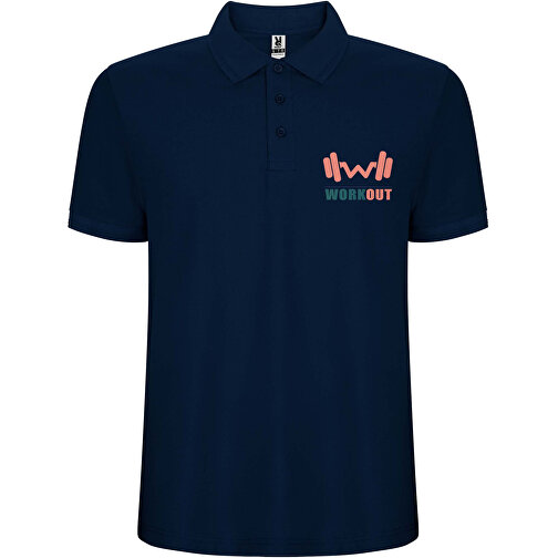 Pegaso Premium Poloshirt Für Herren , navy blue, Piqué Strick 60% Baumwolle, 40% Polyester, 190 g/m2, L, , Bild 2