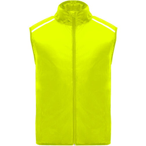 Jannu Leichte Laufweste Unisex , fluor yellow, 100% Polyester, 70 g/m2, Contrast fabric, Mesh mit Cool Fit Finish 100% Polyester, 70 g/m2, S, , Bild 1