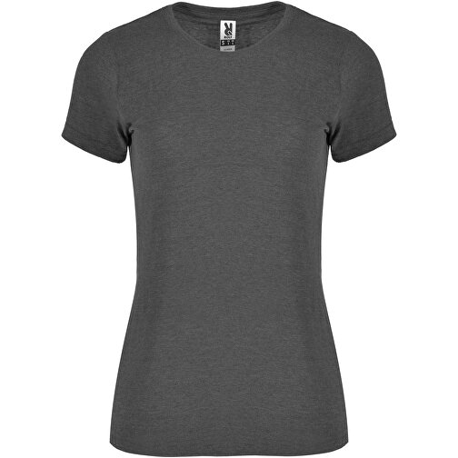 Fox T-Shirt Für Damen , heather schwarz, Single jersey Strick 65% Polyester, 35% Baumwolle, 150 g/m2, 2XL, , Bild 1