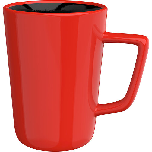 Taco Aussen Farbig Innen Schwarz 450ml , rot / schwarz, New Bone China Porzellan, 12,00cm x 12,50cm (Höhe x Breite), Bild 1