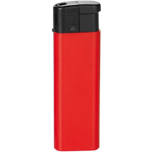 TOM® EB-51 22 Elektronik-Feuerzeug , Tom, rot/schwarz, AS/ABS, 2,40cm x 8,00cm x 1,00cm (Länge x Höhe x Breite), Bild 1
