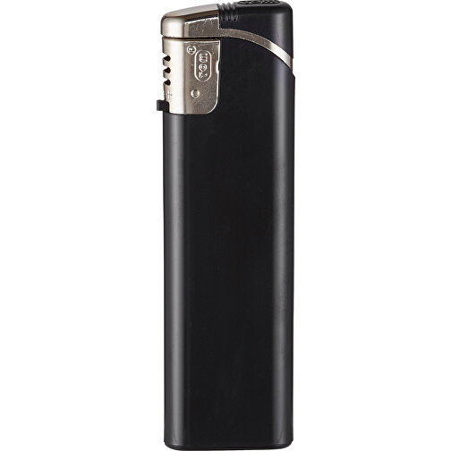 TOM® SM-3 76 Elektronik-Feuerzeug , Tom, matt schwarz, AS/ABS, 0,90cm x 8,10cm x 2,40cm (Länge x Höhe x Breite), Bild 1