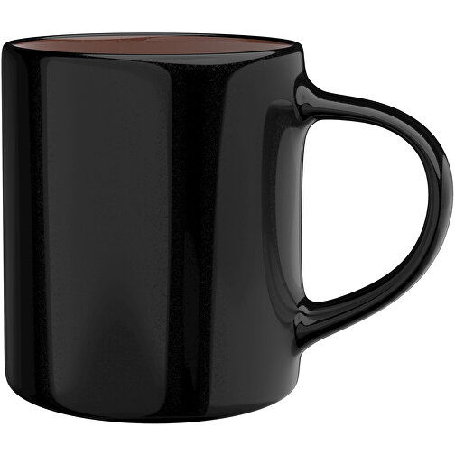 Master Innen Farbig Aussen Schwarz 320ml , schwarz / sepiabraun, New Bone China Porzellan, 9,00cm x 12,00cm (Höhe x Breite), Bild 1