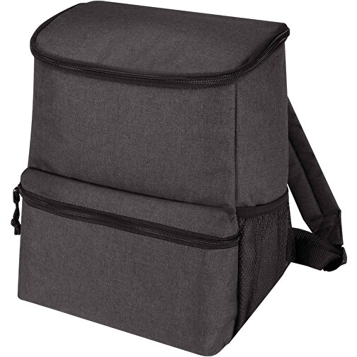 Excursion GRS RPET Kühlrucksack 12L , Heather Charcoal, 600D Recyceltes Polyester, 25,50cm x 32,50cm x 16,50cm (Länge x Höhe x Breite), Bild 1