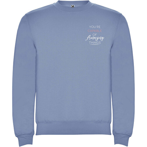 Clasica Sweatshirt Mit Rundhalsausschnitt Unisex , Zen Blue, Strick 50% Baumwolle, 50% Polyester, 280 g/m2, 3XL, , Bild 2